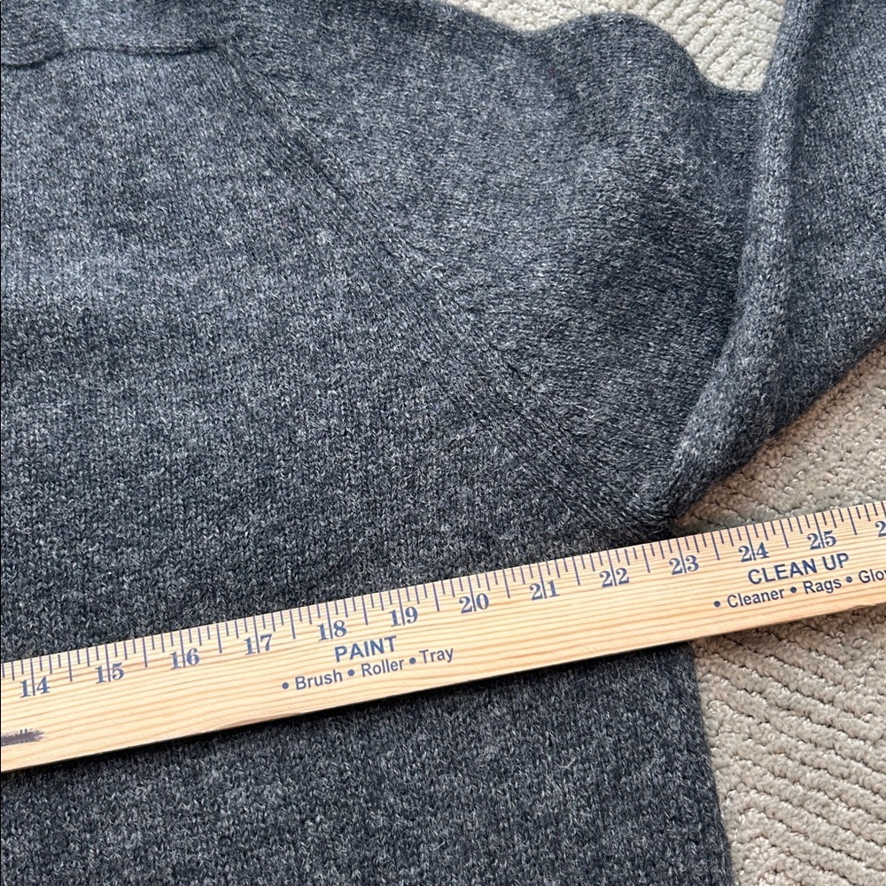 Alan Paine Vintage Shetland Wool Crewneck Sweater Gray Size 42 Made England - Picture 9 of 11